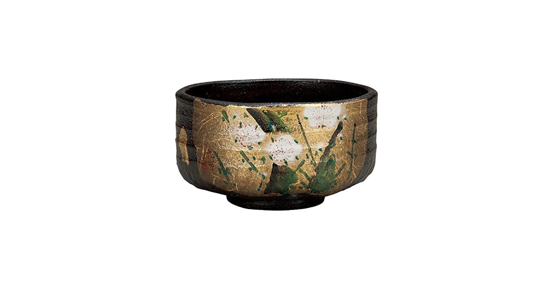 Amazon | 山田登陽志 九谷焼抹茶碗 金箔梅K5-804 | 九谷焼 | 抹茶碗